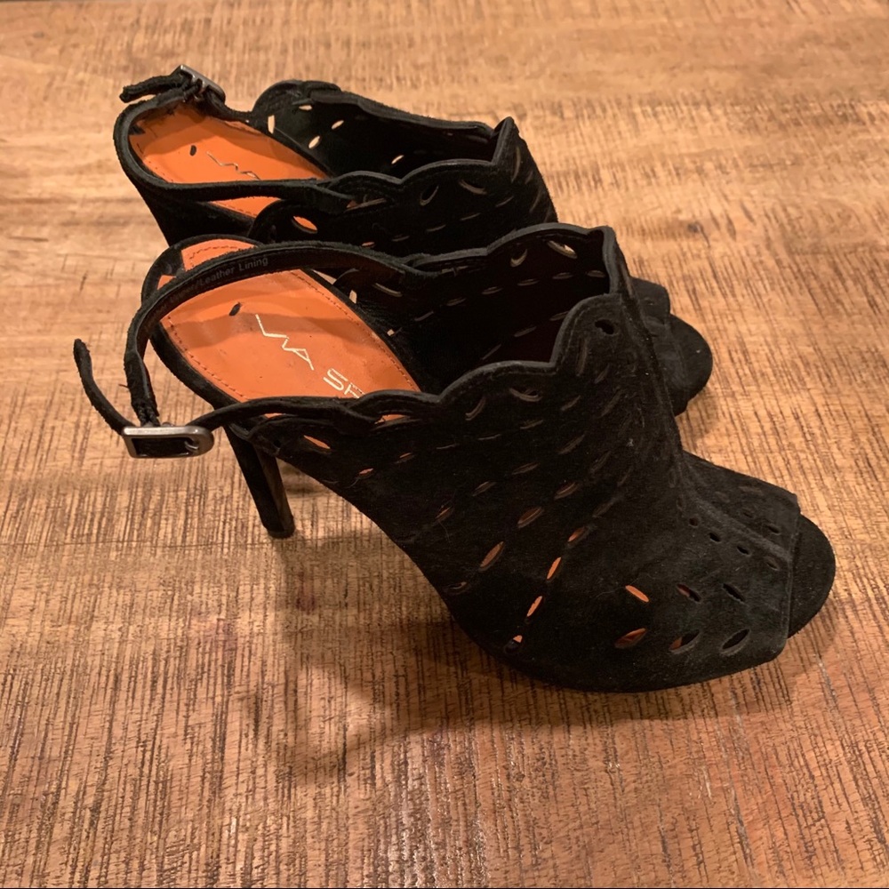 Via Spiga Black Suede Heels